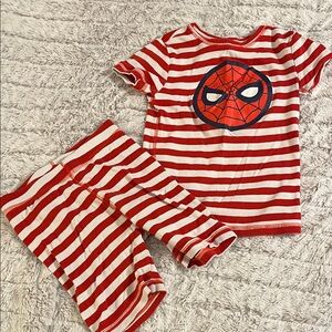 GAP Red and White Striped Spider-Man Kids Pajama Set